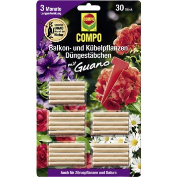 Väetisepulgad õitsvatele taimedele Compo 30 tk/lehel