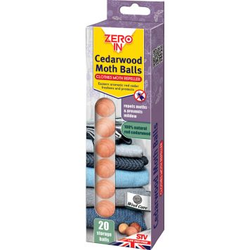 Riidekoi peletuspallid Zero In 20 tk seedripuust