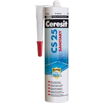 Sanitaarsilikoon Ceresit CS25 280 ml, valge 01