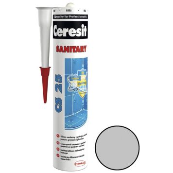 Sanitaarsilikoon Ceresit CS25 280 ml, Manhattan 10/helehall