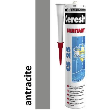Sanitaarsilikoon Ceresit CS25 280 ml, antratsiit/ tumehall 13