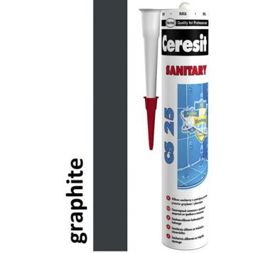 Sanitaarsilikoon Ceresit CS25 280 ml, grafiithall 16