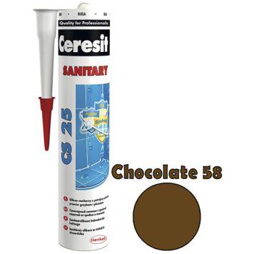 Sanitaarsilikoon Ceresit CS25 280 ml, Chocolate 58
