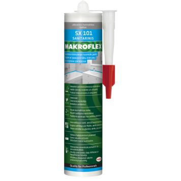 Sanitaarsilikoonhermeetik Makroflex SX101, valge 300 ml