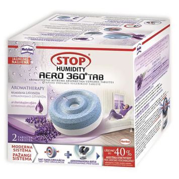 Täitetabletid niiskuseimajale Henkel Stop Humidity Aero 360° lavendel, 2 x 450 g