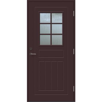 Välisuks Lund M9 x 21, pruun parem