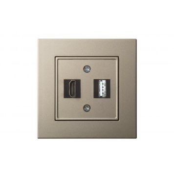 HDMI+USB pesa Epsilon raamita šampanja