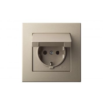 Maandusega pistikupesa Epsilon kaanega šampanja