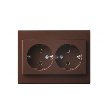 Pistikupesa Epsilon 2-osa, pruun, raamita