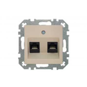 Arvutipesa Liregus Retro 2 x RJ45 CAT6, beež