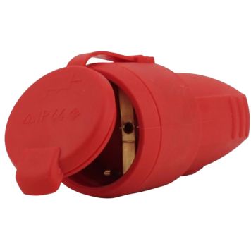Pistikupesa maandusega SY-CZ-29 IP44, punane