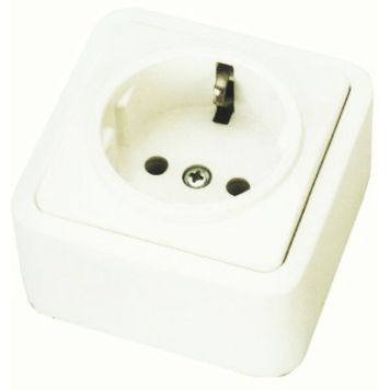 Pindmine maandusega pistikupesa SL valge