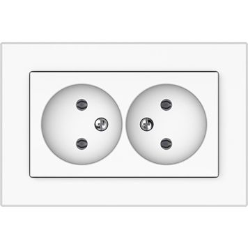 Pistikupesa 2-ne XP Vilma, süv. valge