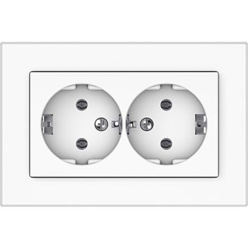 Pistikupesa 2-ne XP Vilma, maand. valge