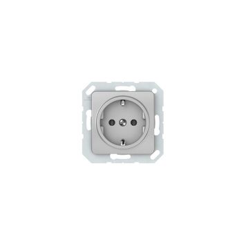 Süvistatav maandusega pistikupesa SL-250 metallik