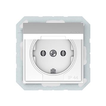 Pistikupesa raamita Vilma Quadrum QR 1000 maandusega IP44 valge