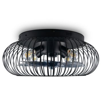 Ventilaator-valgusti Trio Johanna Ø 61 cm must