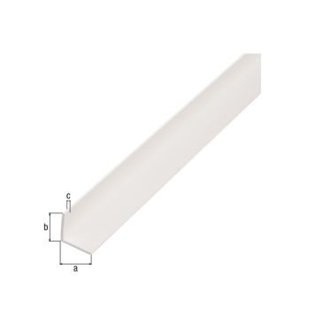 Nurgaprofiil valge plast 20 x 20 x 2000 mm