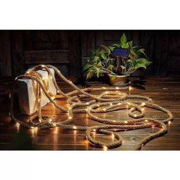 Päikesepatareiga LED-valgussari Bauhaus Köis 100 osaline