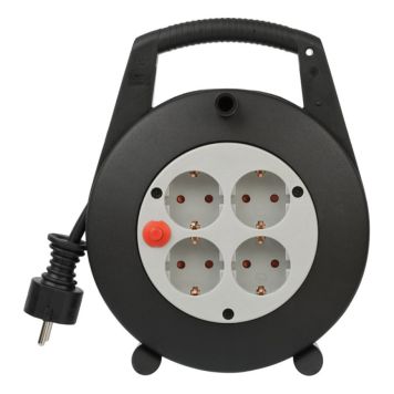 Kaablitrummel  Brennenstuhl® 4-os 5M H05VV-F 3G1,5 hall/must