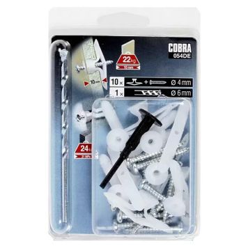 Nailontüübel Cobra Toggles M 6 x 28,25 mm 10 tk