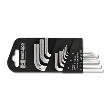 Kuuskantvõtmete komplekt 1,5 - 10 mm