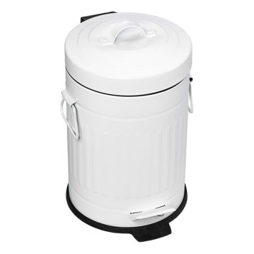 Prügikast pedaaliga Venus Tonne valge 3 l