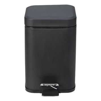 Prügikast Venus Quadra must pedaaliga 3 l