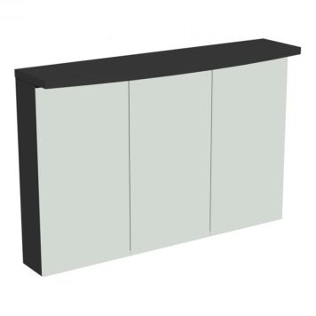 Peegelkapp Camargue valge läikiv kumer 120 x 14 x 65 cm