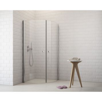 Dušinurk Corniche Elsa pööratavate ustega 90 x 90 cm kroomitud