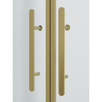 Kumera dušiukse seinaprofiil ja käepide Camargue Skärgård harjatud messing