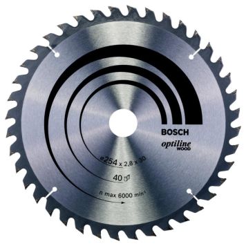 Saeketas Bosch Optiline Wood 254 x 30 mm T40