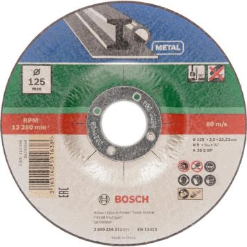 Lõikeketas Bosch 125 x 2,5 mm metall 5 tk