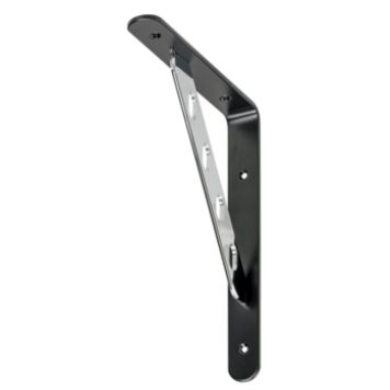 Riiulikandur 250 x 200 x 30 mm must/kroom