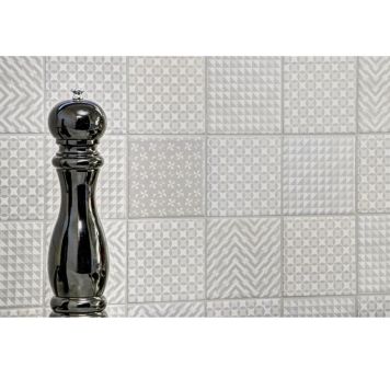 Mosaiik Quadrat Geo valge 30 x 30 cm