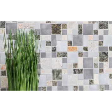 Mosaiik looduskivi/metall 30 x 30 cm