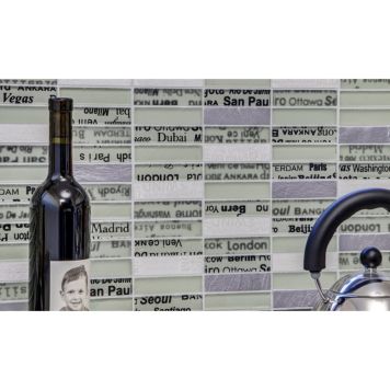 Klaas-/kivimosaiik Mix valge 30 x 30 cm