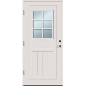 Välisuks Lund M10 x 21, valge vasak