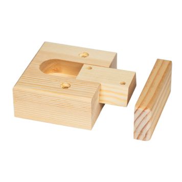 Otsaposti lae- ja põrandakinnitus 45 x 92 x 92 mm