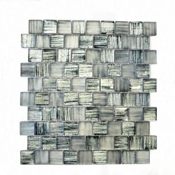 Klaasmosaiik Quadrat must 28,6 x 31,8 cm