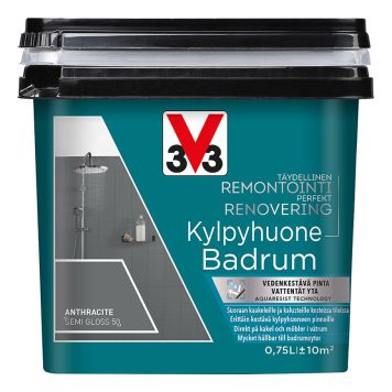 Keraamiliste plaatide värv V33 Kylpyhuone Anthracite