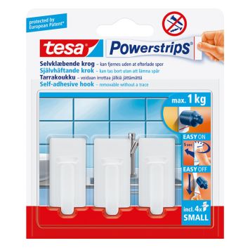 Nagi tesa® Powerstrips Classic valge 3 tk