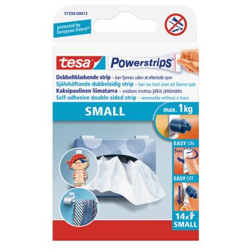 Kahepoolne liimteip tesa® Powerstrips Small 14 tk