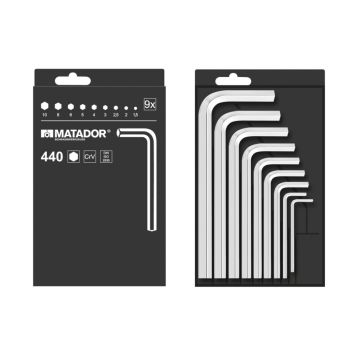 Kuuskantvõtmete komplekt 1,5 - 6 mm