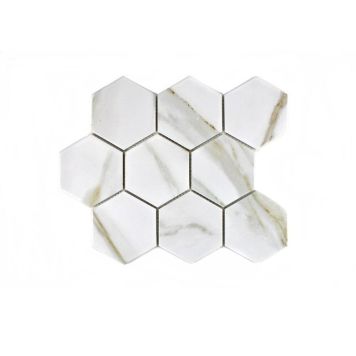 Mosaiik Fliesen Hexagon Calacatta