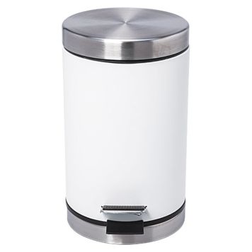 Prügikast pedaaliga Venus Kenzie valge 3 l