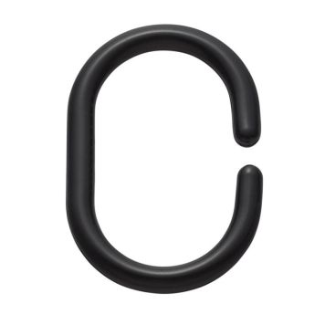 Dušikardina rõngad Diaqua Basic mattmust 6 x 4,2 cm 12 tk/pakk