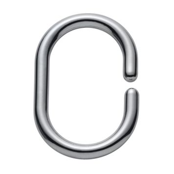 Dušikardina rõngad Diaqua Basic läikiv kroom 6 x 4,2 cm 12 tk/pakk