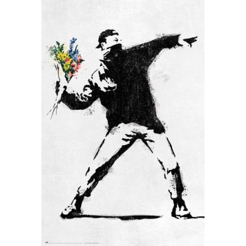 Poster Reinders Brandalised - the flower thrower 095