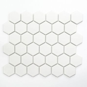 Mosaiik Hexagon valge 32,5 x 28,1 cm Matt